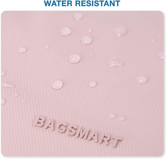 BAGSMART Toiletry Bag for Men, Travel Toiletry Organizer Dopp Kit Water-resistant Shaving Bag for Toiletries Accessories, Door Room Essentials,Pink-large - Image 6