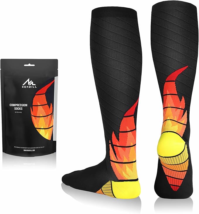 NEWZILL Medical Compression Socks for Women & Men, 20-30 mmHg Knee-High Support for Circulation, All-Day Comfort for Work Travel Running Cycling and Fitness by NEWZILL