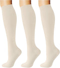 Breslatte Compression Socks for Women Men 15-20 mmHg | Graduated compression stockings knee high athletic support socks for travel running flying nurse pregnant by Breslatte