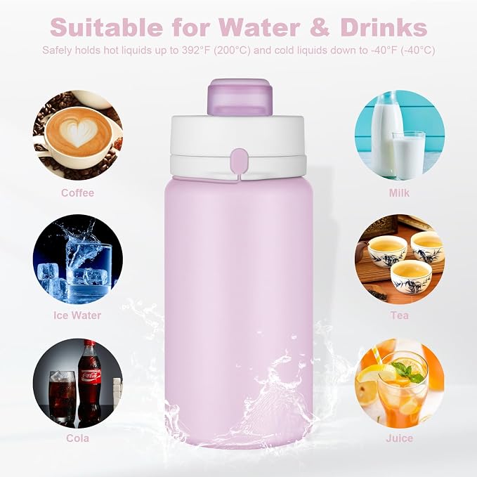 PLTCAT Collapsible Water Bottle, 19oz Foldable Bottle BPA Free Reusable Lightweight Leak-Proof Travel Silicone Water Bottle for Travel, Gym, Hiking, Office, Camping - Image 6