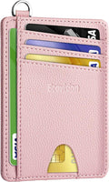 Slim Minimalist Front Pocket Wallet, RFID Blocking Credit Card Holder Wallet with Detachable D-Shackle for Men Women by Ecovision