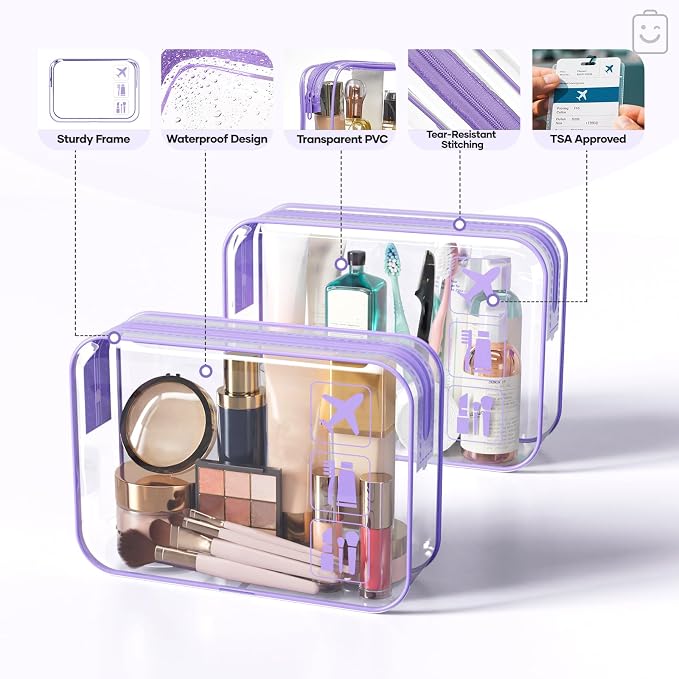 Veken 9/11 Set Compression Packing Cubes Garment Bags for Travel Essentials,Compressible Expandable Luggage Organizer Bags for Clothing,Space Saver Bags with Over 1000 pcs of Mesh Holes(Light Purple) - Image 4