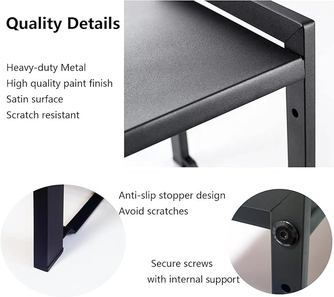 Expandable Cabinet Shelf Organizer 16-26" L Stackable Kitchen Counter Shelf Rack Sink Riser Countertop Storage Black (Normal 7.9”D) - Image 4