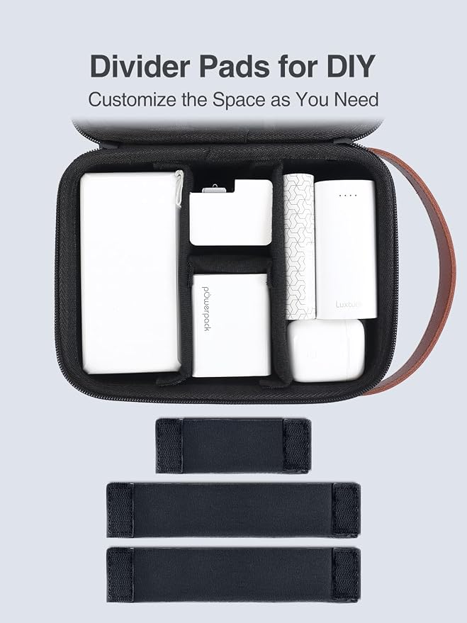 Electronics Organizer Travel Case for Chargers and Cords | Hard Case for Electronics, Portable Tech Bag, Travel Essentials for Chargers/Mouse/USB Drives/SD Cards, Tech Gifts - Image 5