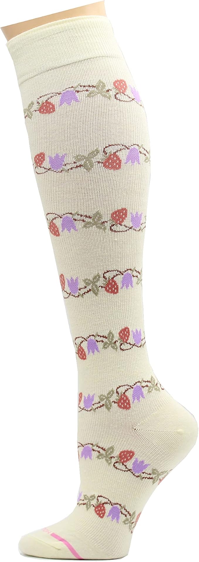 Dr. Motion 3 Pairs Light Summer Bright Fun Graduated Compression Women's Knee-Hi Socks - Image 4