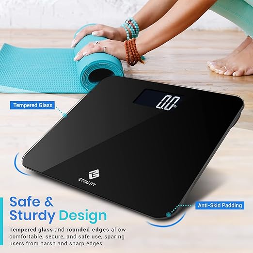 Etekcity Digital Body Weight Bathroom Scale, 440 lb Extra Wide Platform | Accurate and Safe Weighing, Large Easy-to-Read Backlit LCD Display, High Capacity for People - Image 5