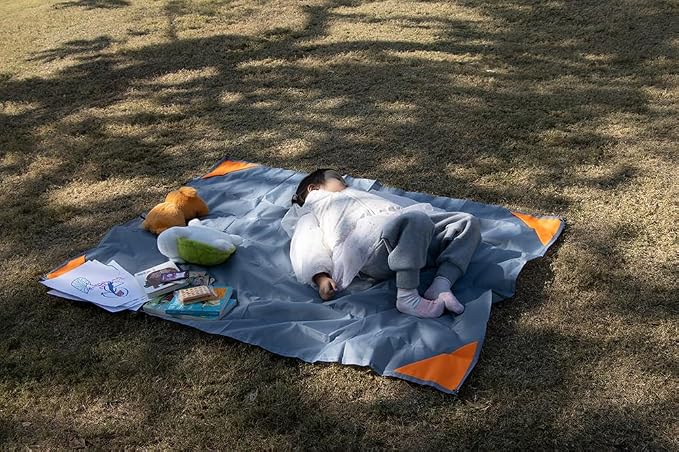 Orga'Neat Pocket Picnic Blanket, Compact Lightweight Tarp for Camping | Foldable, Easy to Carry, Water Resistant Sandproof Washable Quick Dry Mat for Beach, Festival, Travel, Outdoor Recreation - Image 7