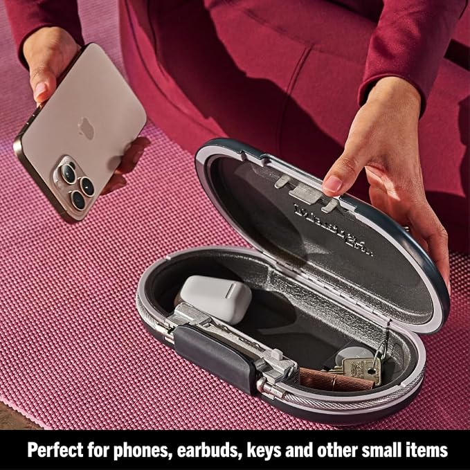 Master Lock Small Travel Safe with Cable, Gray Combination Lock Box, 5900D - Image 6