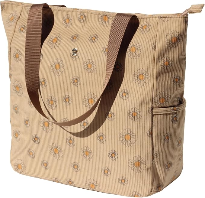 ESVAN Original Floral Water Resistant Large Tote Bag Shoulder Bag for Gym Beach Travel Daily Bags Upgraded - Image 3