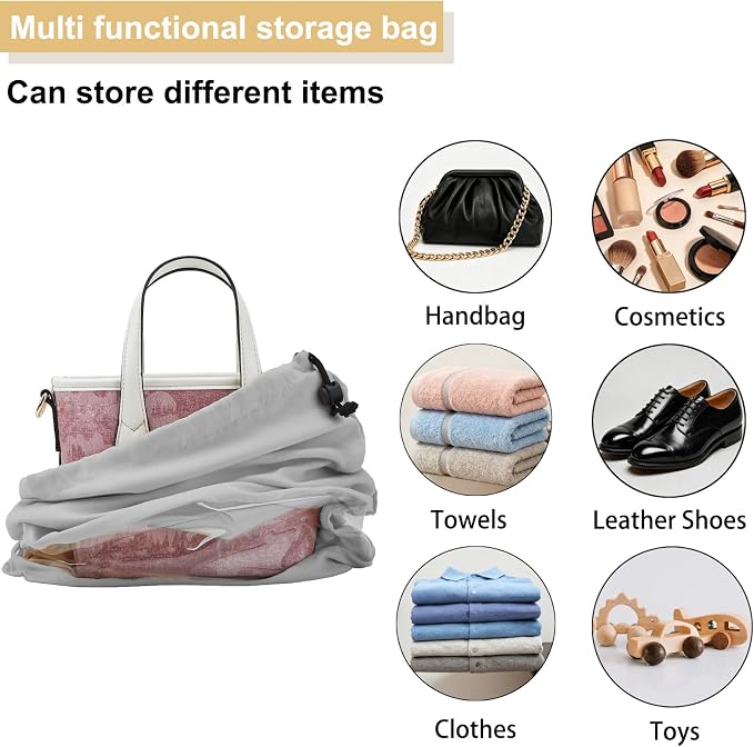 4 Pcs Shoe Bags for Travel with Clear TPU Window & Drawstring Closure | 13.8"x17.7" Fits Most Shoes, Dust Resistant, Washable & Reusable, Travel Shoe Storage Bags for Men & Women - Image 7