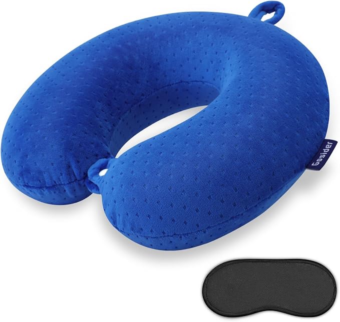 Neck Pillow for Travel Pillow Memory Foam U Shape Comfortable Travel Neck Pillow Head Neck Support Airplane Pillow for Traveling, Car, Home, Office, Travel Neck Flight Pillow by Gosider