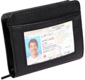 Credit Card Holder Wallet RFID Blocking Leather Wallet for Men and Women with Zipper, Huge Storage Capacity by WelcometoPaddsun