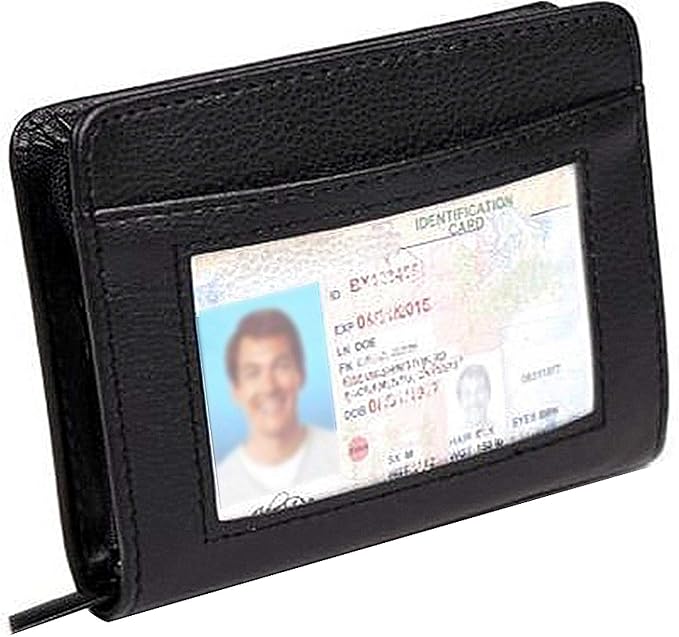Credit Card Holder Wallet RFID Blocking Leather Wallet for Men and Women with Zipper, Huge Storage Capacity by WelcometoPaddsun