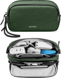tomtoc Electronic Organizer Travel Case Performance, Dual Compartment Bag | Water Resistant Cable Organization Storage for Charger, Cord, Phone, Hard Drive, Power Bank, Accessories Travel Essentials by tomtoc