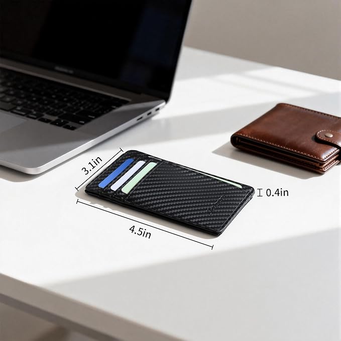 Chelmon Slim Wallet for Men, Minimalist Front Pocket RFID Blocking Credit Card Holder - Image 6