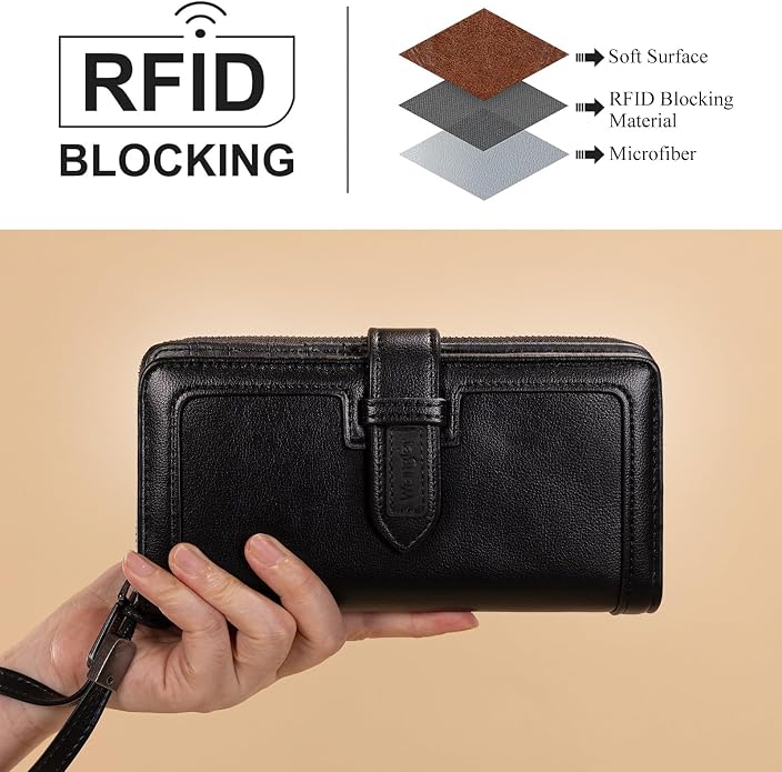 X Wrangler Women's Wallets Bifold Wristlet Wallets for Women Large Capacity Credit Card Wallet with ID Window - Image 5