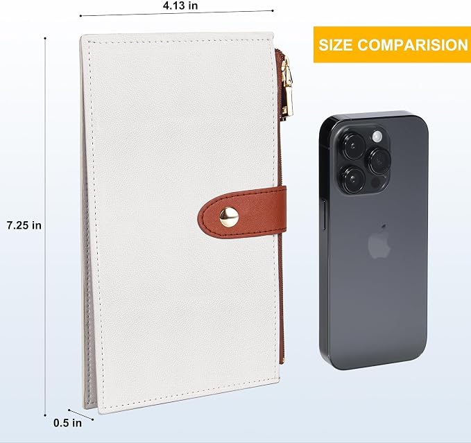 Travelambo Leather Wallets for Women Slim RFID Blocking Bifold Credit Card Holder Wallet | Large Capacity, 16 Card Slots & ID Window, 2 Zipper Pockets, Dual Snap Closure, Slim Lightweight, RFID Privacy Protection - Image 2