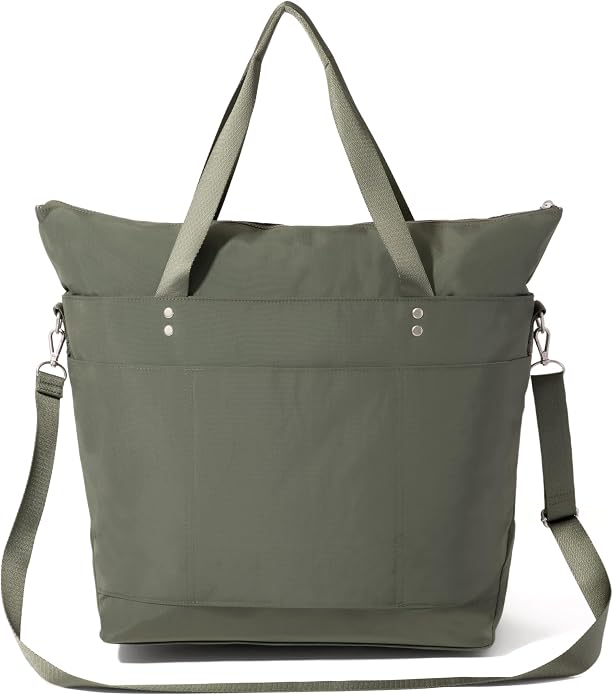 Baggallini Carryall Tote - Lightweight Nylon Zipper Top Weekender Travel Beach Bag w/Luggage Sleeve - Image 13