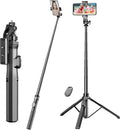 70.6" Phone Stand & Selfie Stick Tripod, Extendable Cell Stand with Remote and Phone Holder for Vlogging/Streaming, Compatible with iPhone Android GoPro by Erligpowht