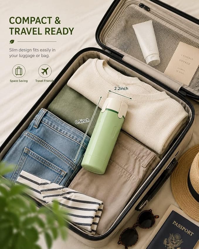 Green 4 in 1 Travel Dispenser for Toiletries, TSA Approved Leak Proof Refillable Travel Bottles for Shampoo, Conditioner, Lotion & Soap, Portable Travel-Size Container Accessories for Women & Men - Image 4
