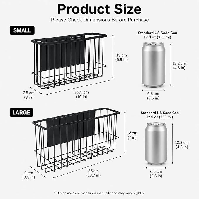 2 Pack Magnetic Aluminum Foil and Plastic Wrap Organizer,Wall Mounted Cabinet Door Organizer,Kitchen Pantry Organizers and Storage,Wrapping Paper Shelf for Sandwich, Freezer, Ziplock Bag, Black - Image 7