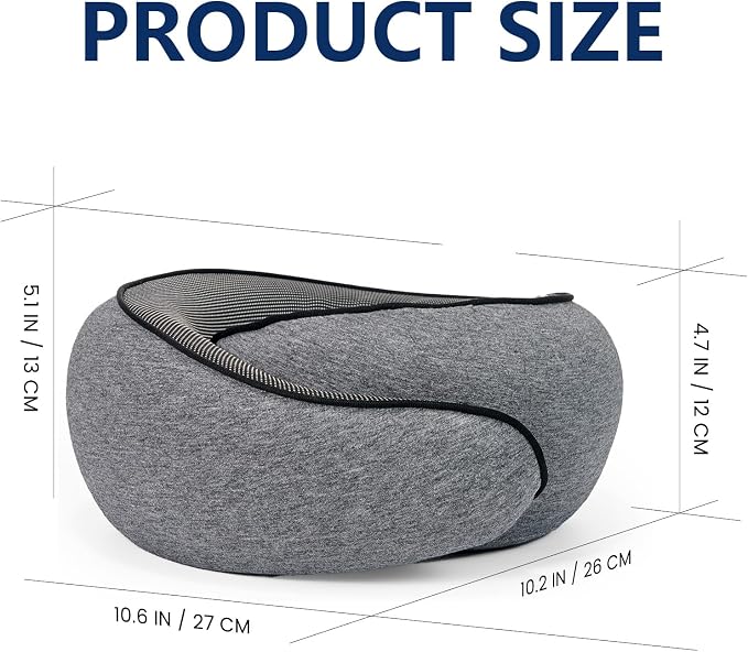 MAX Travel Pillow - High-tech Smart Memory Foam, Breathable Cover Fabric, 360° Ergonomic Support, Easy to Carry in Travel Bag, Ideal Choice for Airplane and Car Travel - Image 7