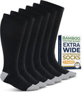 Pembrook 3 Pairs Plus Size Compression Socks Wide Calf - Bamboo Viscose Compression Socks for Women Wide Calf by Pembrook