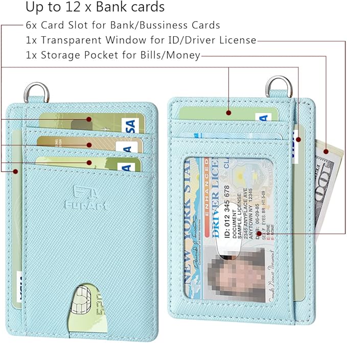 FurArt Slim Minimalist Wallet RFID Credit Card Holder for Men | slim minimalist compact rfid id window thin - Image 6