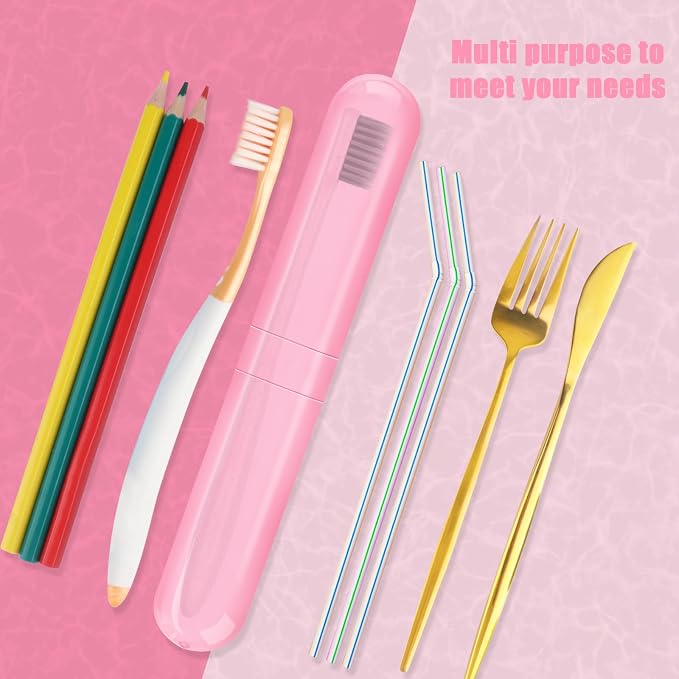 Hooqict 4 Pack Travel Toothbrush Case Portable Travel Toothbrush Holder Plastic Toothbrush Container Protector Cover Case for Traveling, Bathroom, Camping, Home, School, Business - Image 8