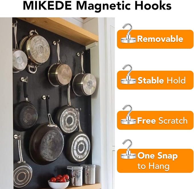 Magnetic Hooks Heavy Duty 170LB+ Strong Neodymium Magnets | Fridge Magnet Hanger Grill Toolbox - Image 4
