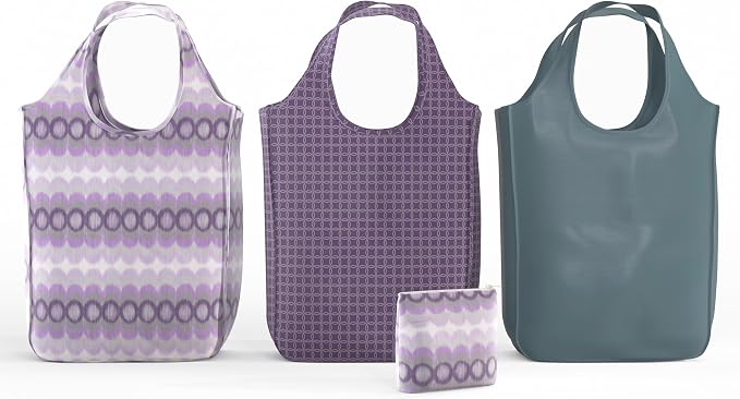 Pure Sage Reusable Grocery Bag - Stylish Shopping Bags for Groceries - Foldable Tote Bag by PureSage