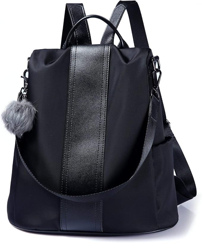 PINCNEL Women Backpack Purse Waterproof Nylon Anti-theft Rucksack Lightweight Shoulder Bag by PINCNEL