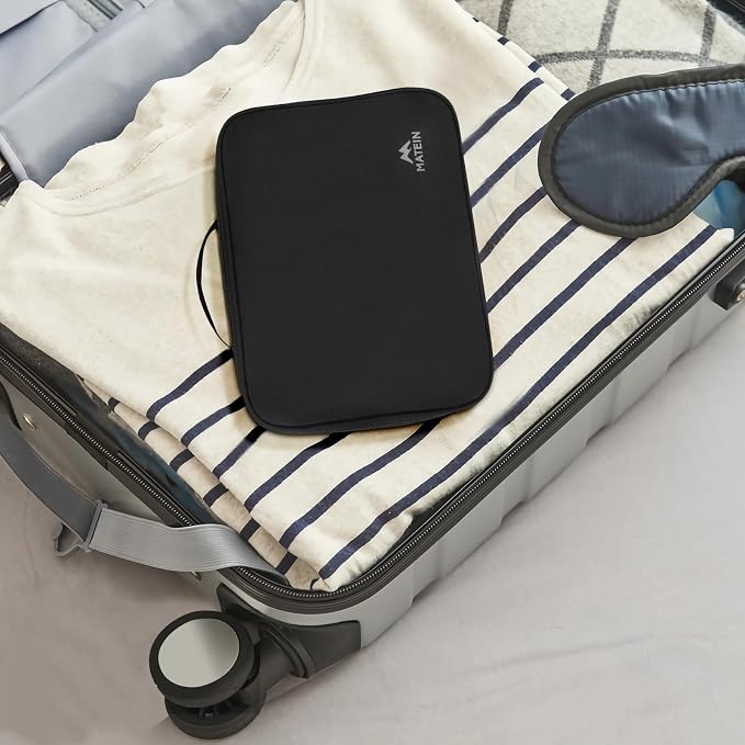 MATEIN Small Electronic Organizer Travel Case, Double Layer Cable Organizer | for Travel Accessories, Water Resistant Portable Tech Case for Phone, Cords, Charger, Earphone, Tech Gifts, Black - Image 7