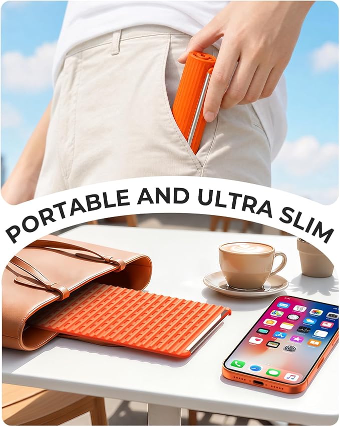 2026 Airplane Phone Holder, Flexible Silicone Portable Phone Stand | Foldable for Desk Bed Office, Travel Essentials Hands Free Mount for iPhone Tablet Laptop,Anti-Slip & Scratch-Resistant - Image 4