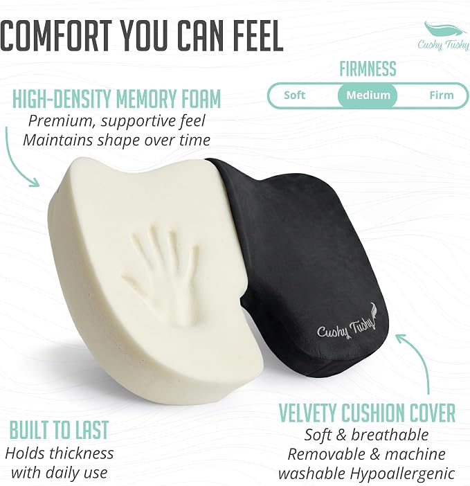 Premium Foldable Travel Seat Cushion - for Relief of Lower Back, Sciatic, Butt and Tailbone Pain - for Home & Office Use, Perfect for Travel or Driving - Coccyx Seat Cushion - Image 3