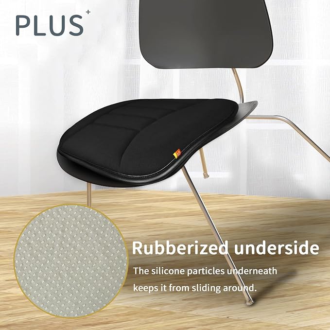 Thick Seat Cushion Memory Foam Car Seat Cushion Pad for Car Driver Seat Office Chair, Thickened Black - Image 5