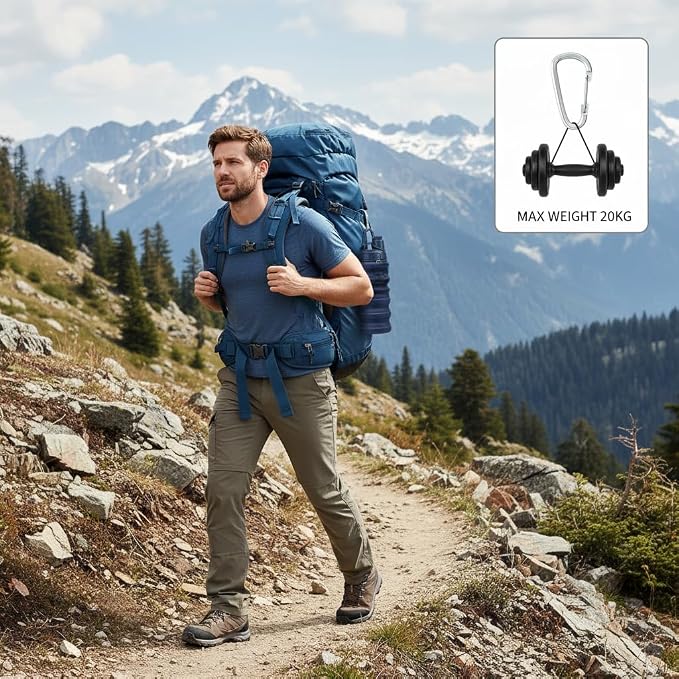 Silicone Collapsible Travel Water Bottles 17.6oz Dark Grey And Purple | Foldable Reusable Leakproof,With Mountaineering Buckle And Adjusting Rope For Sports Camping Hiking Cycling Yoga - Image 6