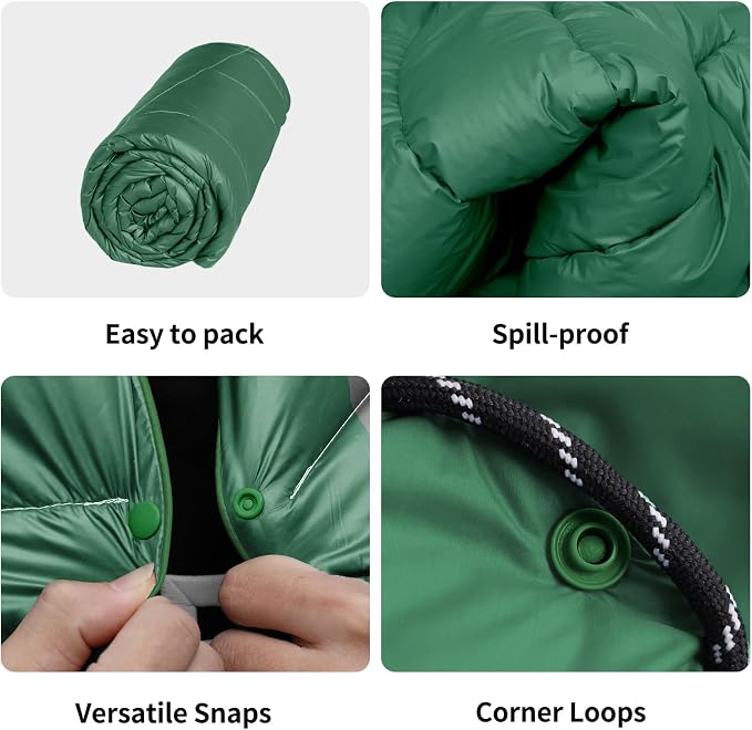Camping Blanket, Puffy Blanket Lightweight Windproof Water Resistant for Outdoors,Hiking, Backpacking,Beach,Car,Picnic,Stadium - Image 4