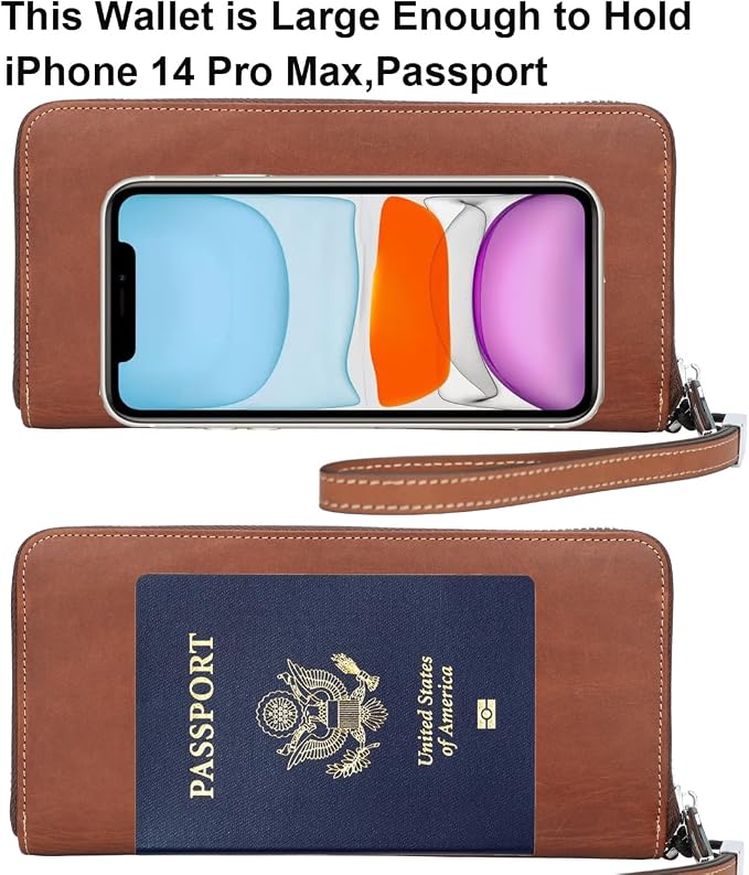 Small Compact Women Wallet RFID Blocking Genuine Leather Bifold Purse with ID Windows - Image 5