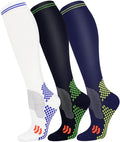 FuelMeFoot 3 Pack Copper Compression Socks - Compression Socks Women & Men Circulation - Best for Medical,Running,Athletic by FuelMeFoot