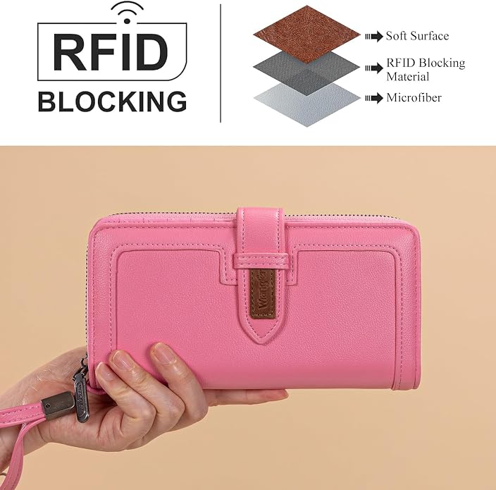 X Wrangler Women's Wallets Bifold Wristlet Wallets for Women Large Capacity Credit Card Wallet with ID Window - Image 5