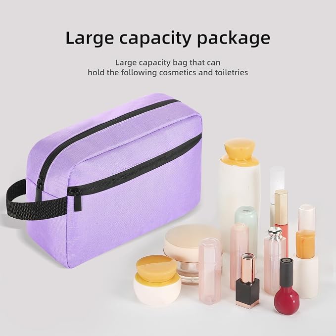Icramsy Travel Toiletry bag Toiletry bag for women men Hanging Cosmetic bag Travel accessories for Women Men (Purple) - Image 3