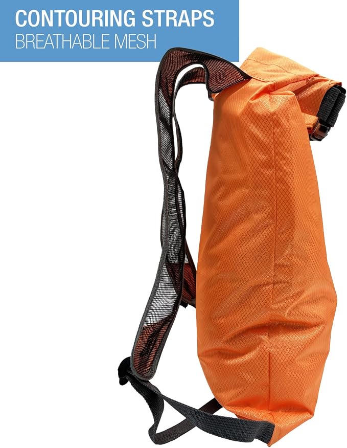 Lewis N. Clark WaterSeals Locking Backpack | Waterproof Bag | Anti-Theft Combination Lock | For Men & Women | Orange - Image 3