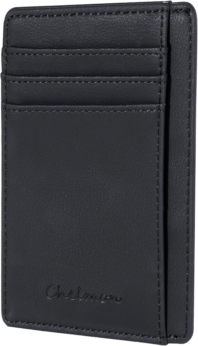 Chelmon Slim Wallet for Men, Minimalist Front Pocket RFID Blocking Credit Card Holder by Chelmon
