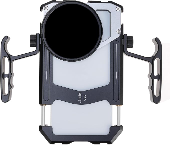 Universal Aluminum Phone Cage Video Rig Kit Stabilizer with Handles + 67mm Thread Filter Adapter Rig for iPhone 17 16 15 14 Pro Max Samsung Cell Phone Live Stream Filmmaking, Cold Shoe Tripod Mount - Image 8