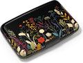 Card Holder Credit Cards Holder for Women RFID wallet women Business Card Holder Wallet Mini Aluminum Card Wallet RFID Blocking Slim Metal Hard Card for Women, Beautiful Flowers and Plants by Atufsuat