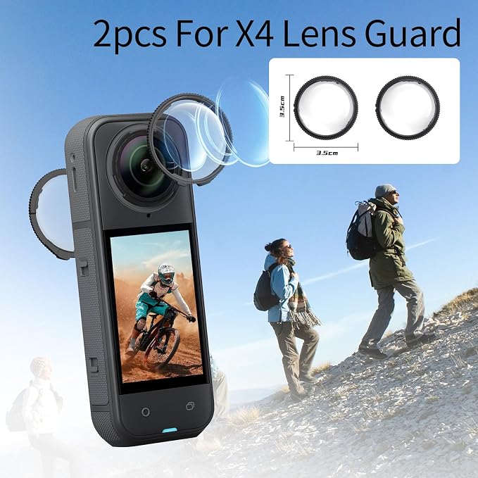 JasonMighty Accessory Kit for Insta360 X4 (Not Fit for X4 Air) | Camera Case,Silicone Cover,Lens Guards,Screen Tempered Glass ,Provide full camera protection,easy to install - Image 2