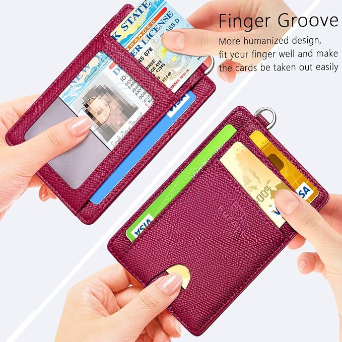 FurArt Slim Minimalist Wallet RFID Credit Card Holder for Men | slim minimalist compact rfid id window thin - Image 3