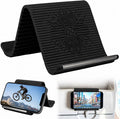 Foldable Silicone Aluminum Phone Holder, Folded into Any Shape | Adjustable Anti-Slip Flexible Silicone Phone Holder, Airplane Cellphone Holder for Home Office Desk, Travel, Treadmill -Black by Customer-FocusedExcellent