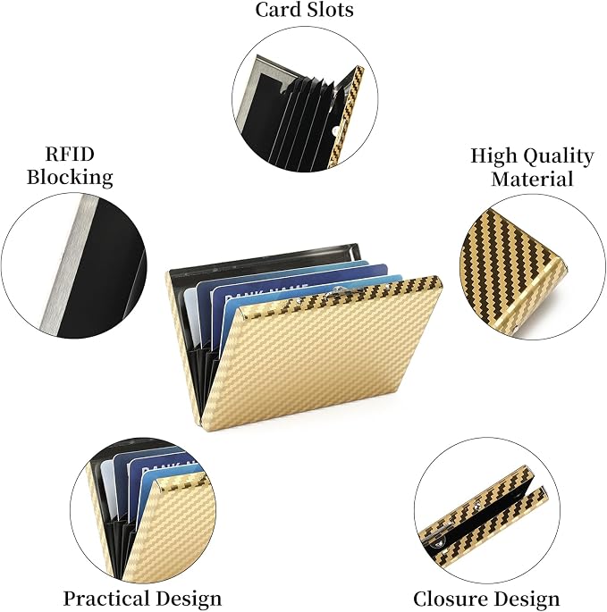 RFID Stainless Steel Credit Card Wallet Slim Metal Business Card Holder for Women Men - Image 5
